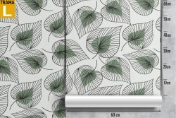 Wallpaper stylized leaves nature pattern.