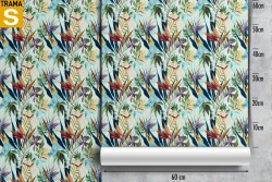 Wallpaper Design and Styles Flora and Fauna Stylized Nature Leaves