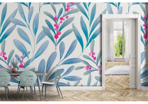 Wallpaper stylized leaves nature pattern.