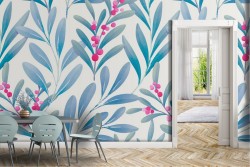 Wallpaper stylized leaves nature pattern.