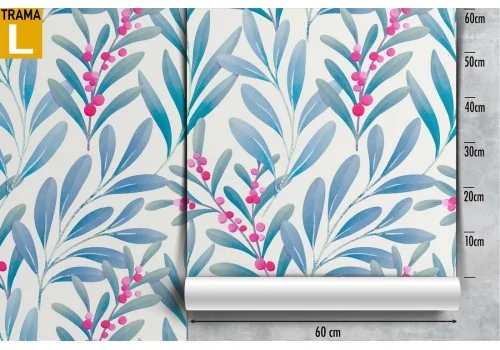 Carta da Parati foglie stilizzate natura pattern. 2