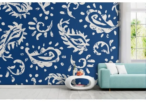 Wallpaper stylized leaves nature pattern.421