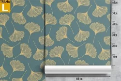 Carta da Parati foglie stilizzate natura pattern.