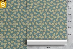 Carta da Parati Design e Stili Flora e Fauna Foglie Natura Stilizzata