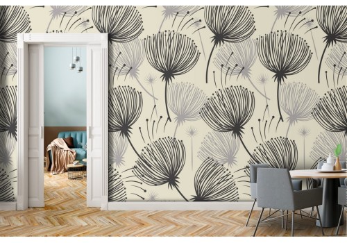 Vintage nature stylized leaves wallpaper.