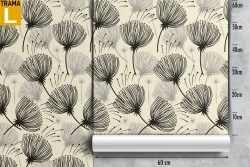 Vintage nature stylized leaves wallpaper.