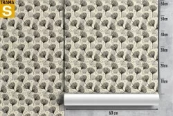 Carta da Parati Design e Stili Flora e Fauna Foglie Natura Stilizzata Vintage