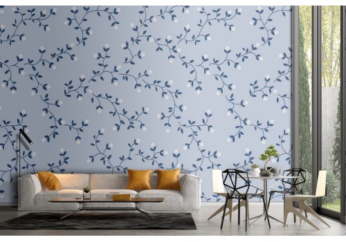 Vintage nature stylized leaves wallpaper.