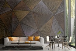 Carta da Parati triangoli geometrie vintage