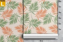 Vintage nature stylized leaves wallpaper.