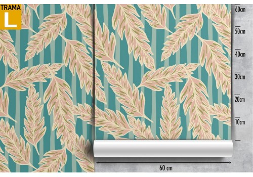 Vintage nature stylized leaves wallpaper. 2