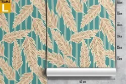Vintage nature stylized leaves wallpaper.