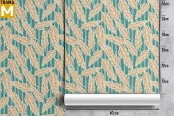 Stylized Nature Leaves Vintage Wallpaper