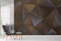 Carta da Parati triangoli geometrie vintage