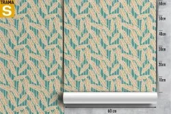 Carta da Parati Design e Stili Flora e Fauna Foglie Natura Stilizzata Vintage