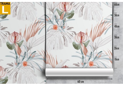 Vintage nature stylized leaves wallpaper. 2