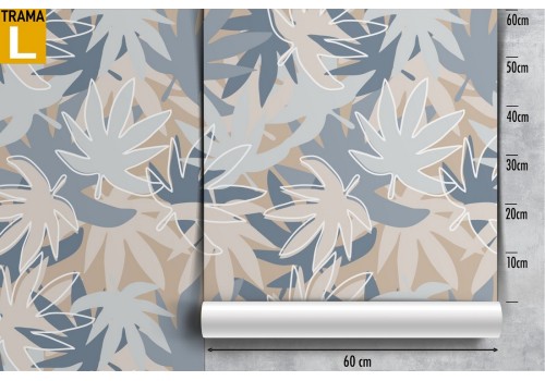 Wallpaper with stylized leaves modern pattern. 2
