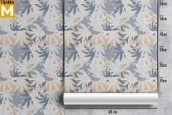 Modern Stylized Tropical Leaves Wallpaper