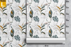 Wallpaper stylized leaves nature pattern.