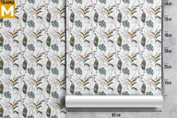 Carta da Parati Foglie Natura Stilizzata