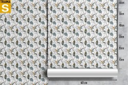 Wallpaper Design and Styles Flora and Fauna Stylized Nature Leaves