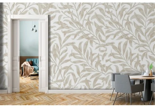 Wallpaper with stylized leaf pattern nature.432