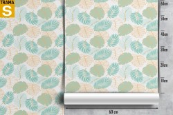 Wallpaper Design and Styles Flora and Fauna Tropical Leaves