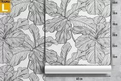 Carta da Parati foglie stilizzate pattern natura.