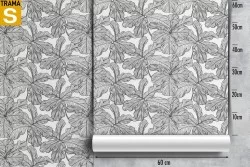 Carta da Parati Design e Stili Flora e Fauna Natura Foglie Stilizzata