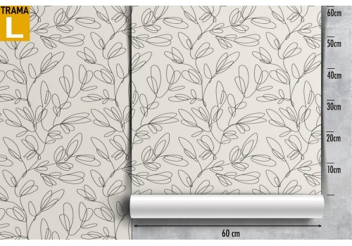 Wallpaper with stylized climbing leaves nature pattern. 2