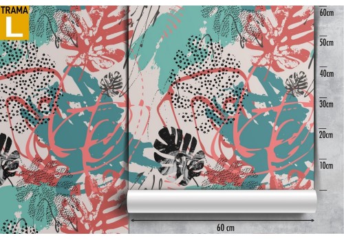 Abstract tropical leaves modern nature wallpaper. 2