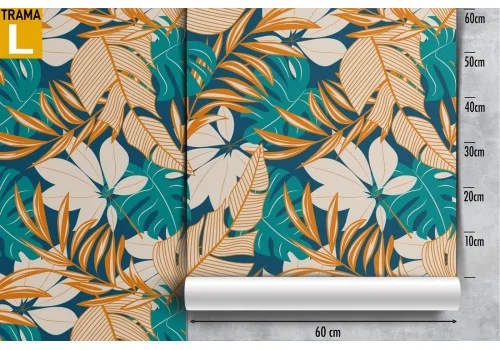 Tropical leaves wallpaper modern nature design. 2