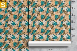 Wallpaper Design and Styles Flora and Fauna Modern Tropical Leaves Nature