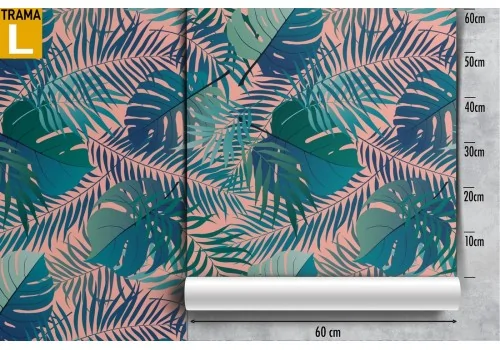 Tropical leaves wallpaper modern nature design. 2