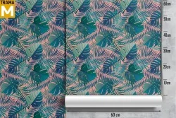 Modern Tropical Nature Leaves Wallpaper