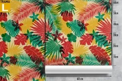 Carta da Parati foglie tropicali design moderno.