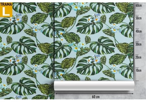 Carta da Parati foglie tropicali natura astratta. 2