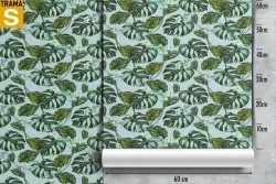 Wallpaper Design and Styles Abstract Flora and Fauna Tropical Leaves