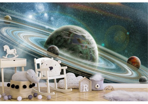 Wallpaper planets galaxies and universe illustration