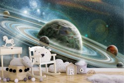 Wallpaper planets galaxies and universe illustration