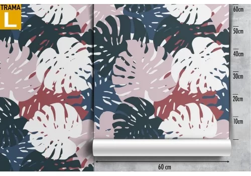 Carta da Parati foglie tropicali natura moderna. 2