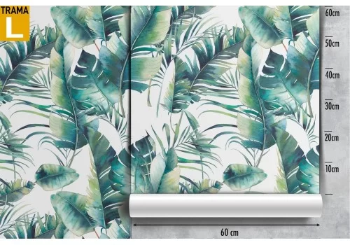 Carta da Parati foglie tropicali natura moderna. 2