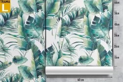 Carta da Parati foglie tropicali natura moderna.