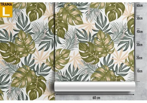 Tropical leaves nature pattern wallpaper. 2