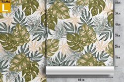 Carta da Parati foglie tropicali natura pattern.