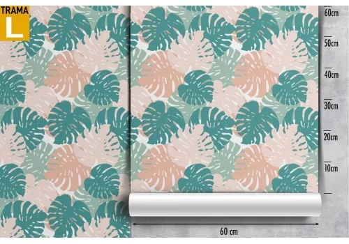 Carta da Parati foglie tropicali natura pattern. 2