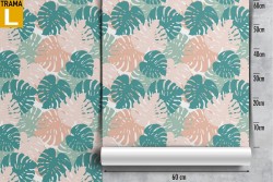 Carta da Parati foglie tropicali natura pattern.