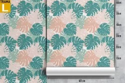 Tropical leaves nature pattern wallpaper.