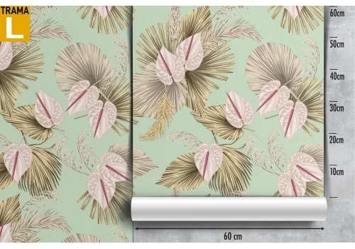 Carta da Parati foglie tropicali natura pattern. 2