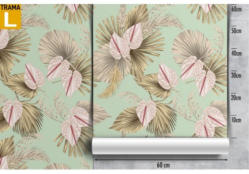 Tropical leaves nature pattern wallpaper. 2